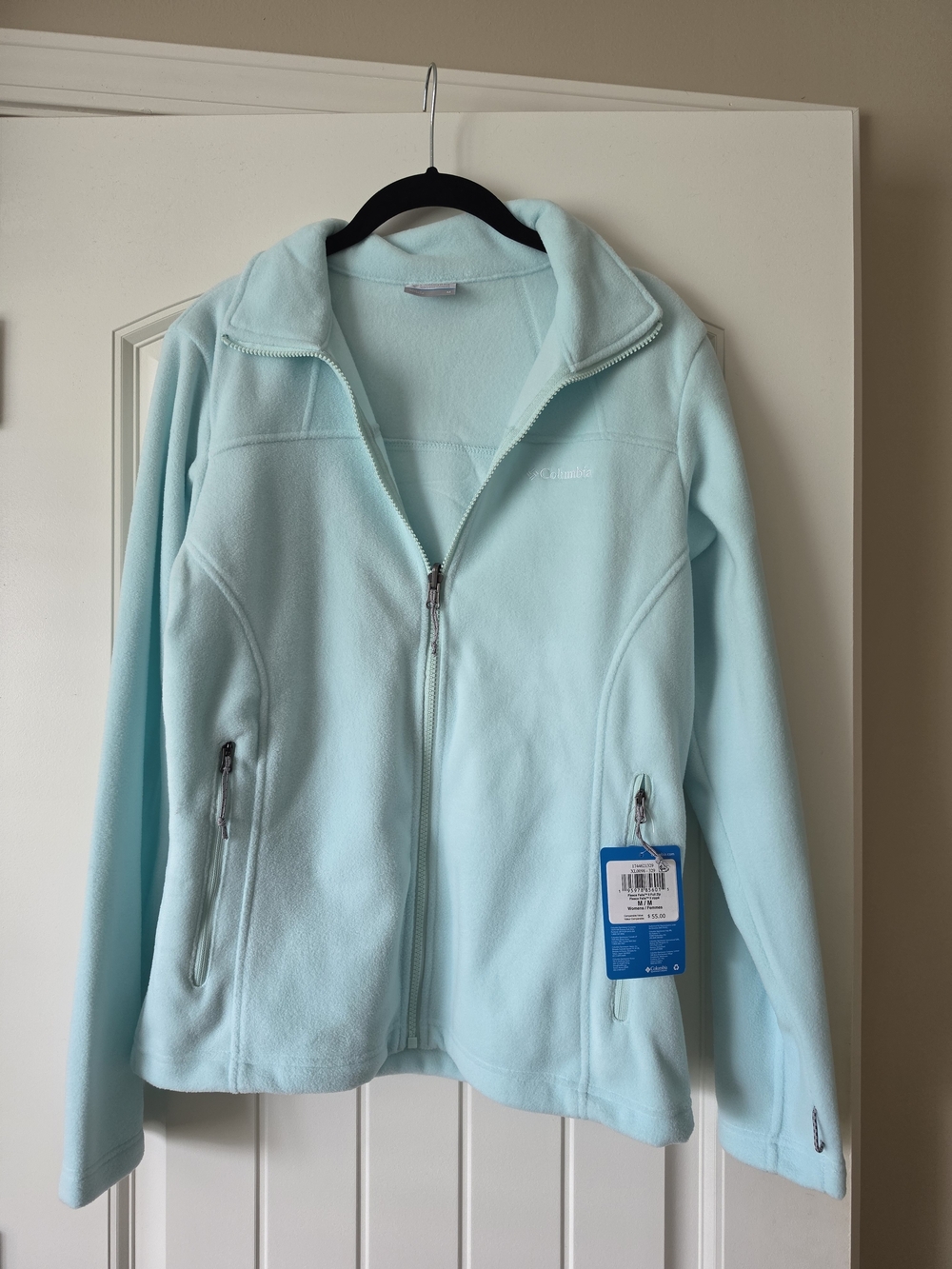 Columbia Women's Pale Aqua Full-Zip Utility Fleece Jacket
